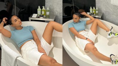 Take the bathtub fashion cue from Erica Fernandes