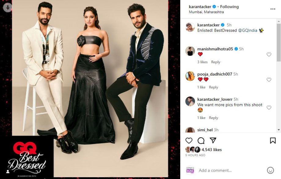 Tamannaah Bhatia, Angad Bedi, and Karan Tacker come together for a special shoot 856304