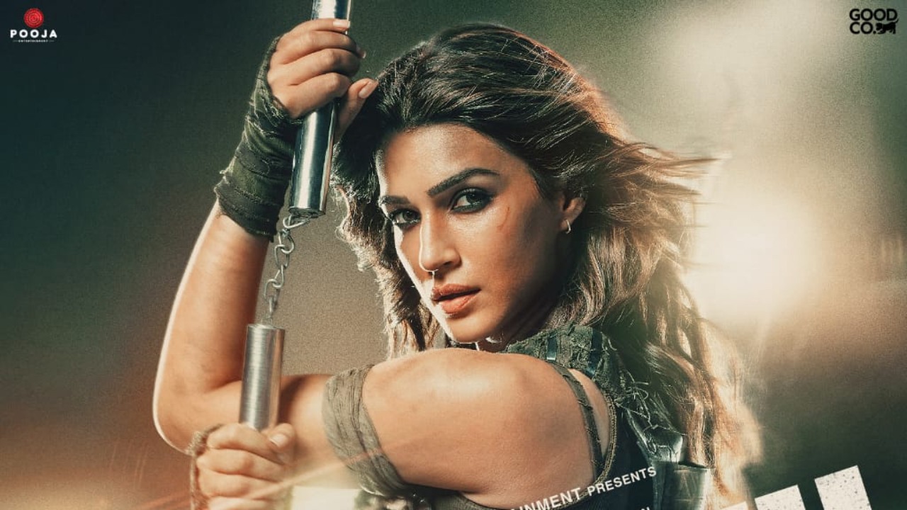 This Ganesh Chaturthi, Pooja Entertainment Presents Kriti Sanon's Raw and Rugged Action-Packed Avatar in the poster of GANAPATH - A Hero Is Born! 853050