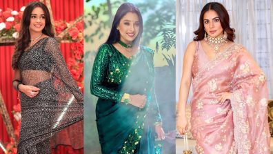 Twirl like divine in designer sarees: Shraddha Arya, Rupali Ganguly & Mugdha Chaphekar show how