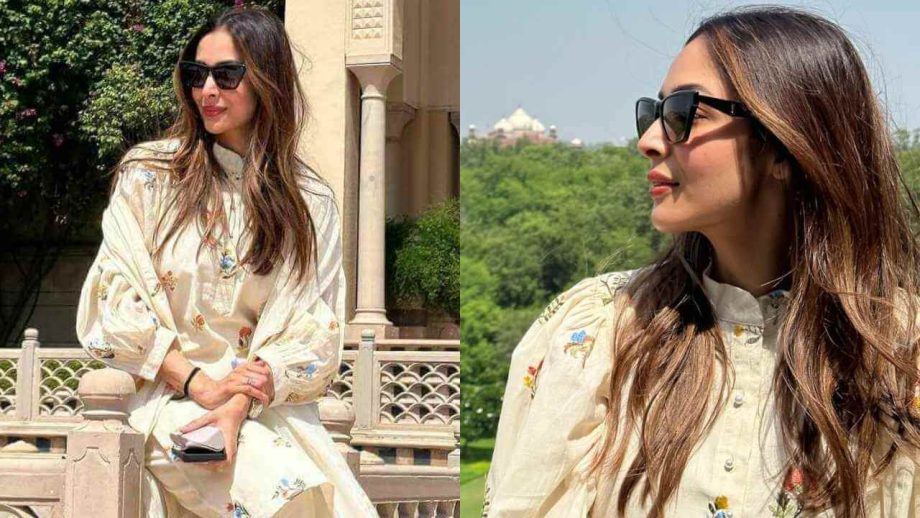 Viral Photos! Malaika Arora can’t get enough of the Taj Mahal, looks divine in white ethnic ensemble 848186