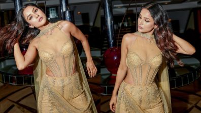 Want to be the glam showstopper? Take cues from Shehnaaz Gill’s sequinned see-through corset dress