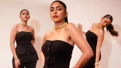 Why so hot? Mrunal Thakur ups glam bar in black off-shoulder co-ords