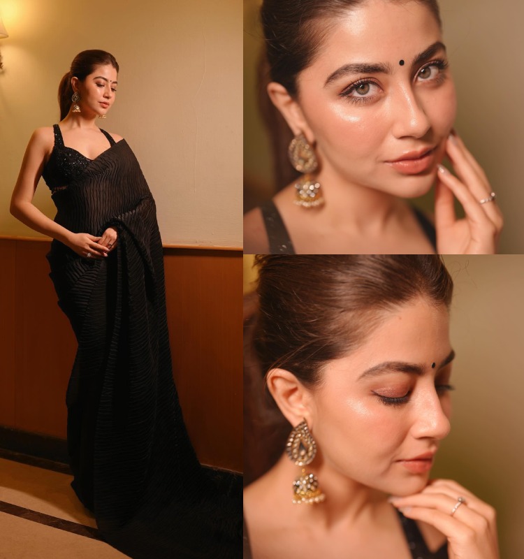 Aditi Bhatia looks royal and elegant in black saree 865008