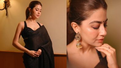 Aditi Bhatia looks royal and elegant in black saree