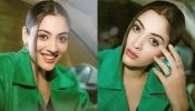 Aditi Sharma Gives Her Shimmery Pantsuit A Classy Touch With Blazer, See Photos