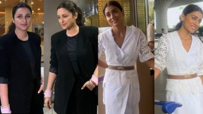 Airport Fashion: Parineeti Chopra Opts Chic Pantsuit, Shriya Saran Shows Swag In Dress