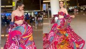 Airport fashion: Urfi Javed twirls in vibrant and multicolored traditional dress