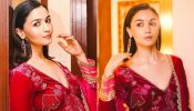 Alia Bhatt Spreads Ethnic Charm In Red Salwar Suit With Bindi, See Photos