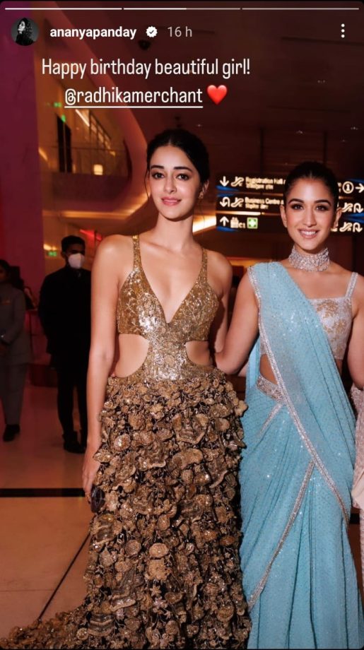 Ananya Panday pens birthday note for Anant Ambani’s fiancé Radhika Merchant, check out 862055