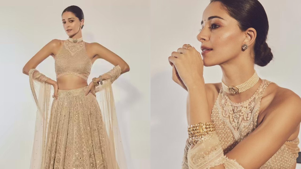 Ananya Panday's Divine-ness In Contemporary Lehenga With Choker Necklace 863892