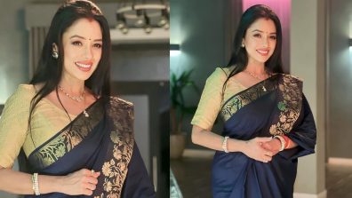 Anupamaa Actress Rupali Ganguly Looks Classic In Blue Saree With Gold Blouse, See Photos