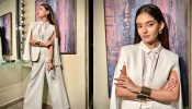 Anushka Sen gives bossy vibes in white pant suit