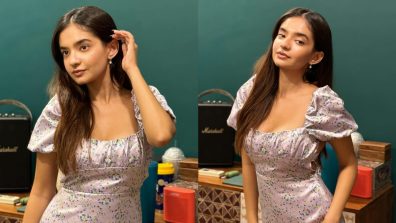 Anushka Sen oozes elegance in floral lavender dress