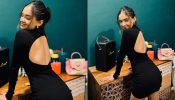 Anushka Sen’s chic look in black bodycon dress