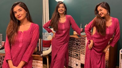 Anushka Sen’s Pink Chikankari Sharara Set Is A Perfect Ensemble For Navratri Night, See Photos