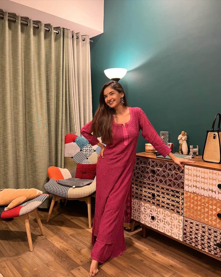 Anushka Sen's Pink Chikankari Sharara Set Is A Perfect Ensemble For Navratri Night, See Photos 860322