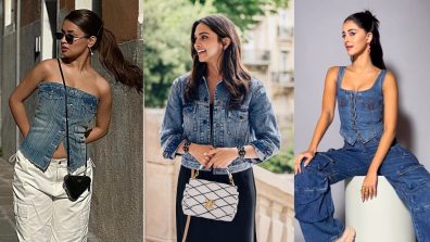 Avneet Kaur, Deepika Padukone To Ananya Panday: Be Darling In Denim Style; Tube Top-Jacket