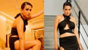Babe in Black! Nia Sharma blows sass in high-slit bodycon skirt and cutout bralette [Photos]