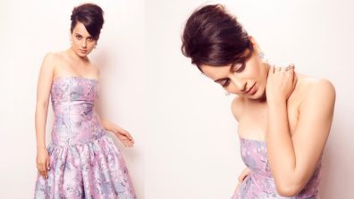 Barbie in Bigg Boss house! Kangana Ranaut turns wowzie in off-shoulder floral lilac gown