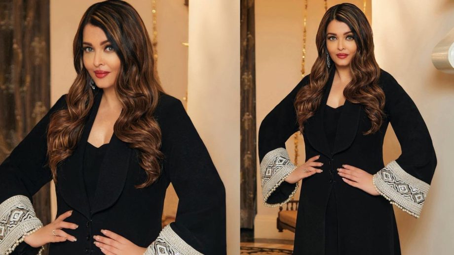 Beauty in Black! Aishwarya Rai revamps glam in gown with low neckline [Photos] 859189