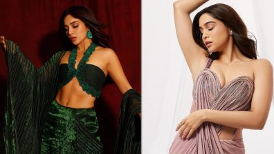 Bhumi Pednekar And Sharvari Wagh Make Heads Turn In Western Dress Draped As Saree