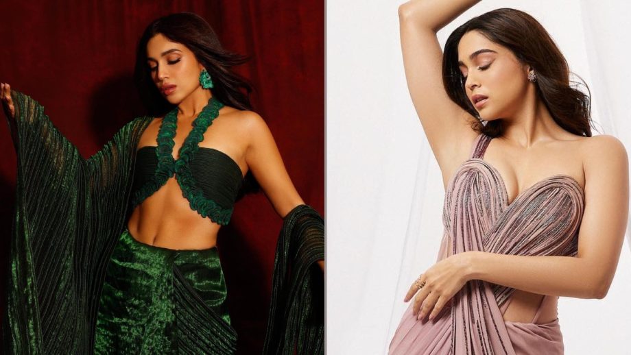 Bhumi Pednekar And Sharvari Wagh Make Heads Turn In Western Dress Draped As Saree 864947