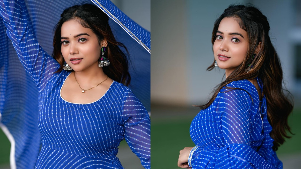 Bigg Boss fame Manisha Rani looks like a dream in embroidered blue salwar suit [Photos] 865615