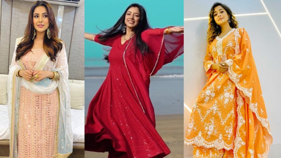 Cotton Salwar Suit Designs: Shehnaaz Gill, Tina Dutta & Rupali Ganguly’s festive picks 861263