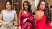 Curl your six-yards with latest front V-neck blouse designs! Aditi Sharma, Nia Sharma & Shivangi Joshi’s picks