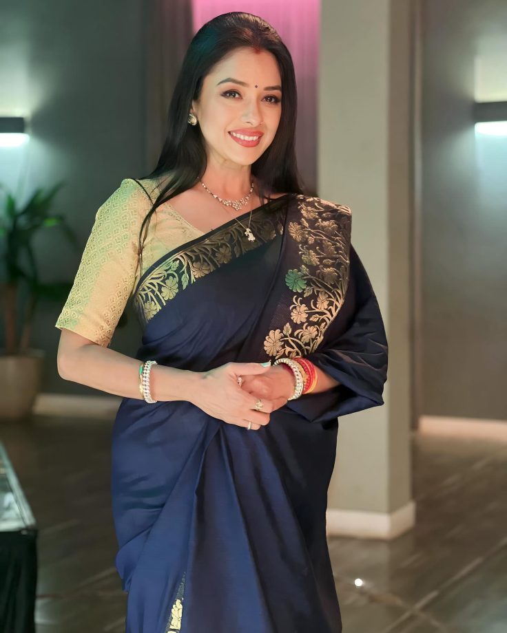 Deepika Singh, Gauahar Khan, And Rupali Ganguly's Simple Saree Elegance With Designer Blouse 862822