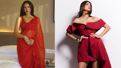 Desi VS Vedeshi: Sonam Bajwa In Saree Or Shilpa Shetty In Gown, Who Is Too Hot To Handle In Red Outfit