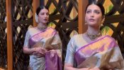 Divine! Shruti Haasan ditches ‘Goth’ slips in lavender gold Banarasi saree [Photos]