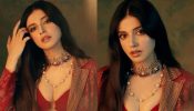 Divya Khosla Kumar shines in red ethnic palazzo set with heavy embroidered shrug