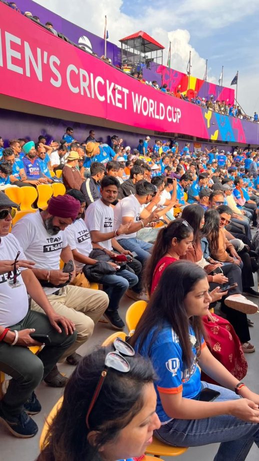 Fans aka Tejas Team Unite to Roar for the Men in Blue at India vs New Zealand ICC Men's Cricket World Cup Match!