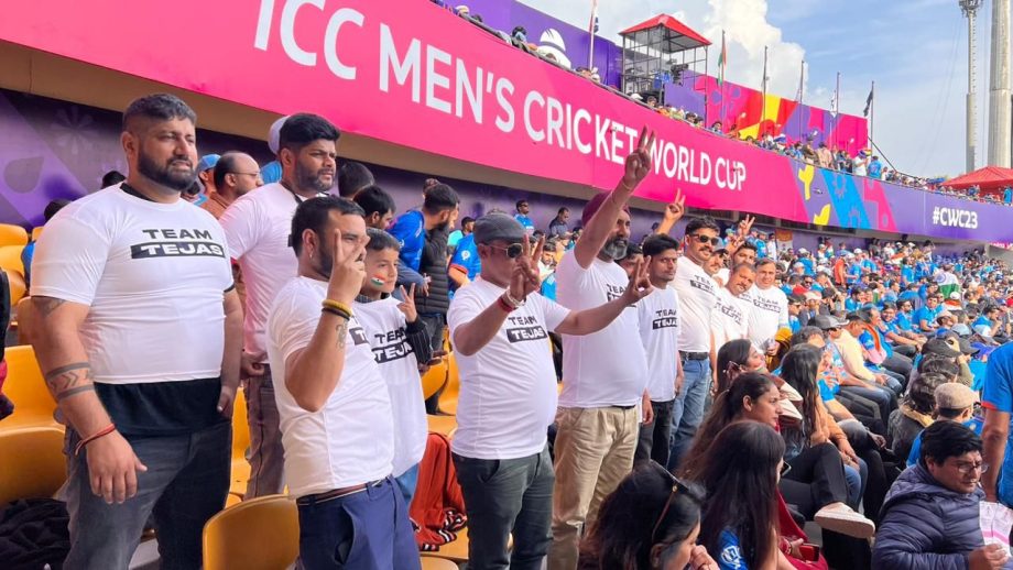 Fans aka Tejas Team Unite to Roar for the Men in Blue at India vs New Zealand ICC Men's Cricket World Cup Match!