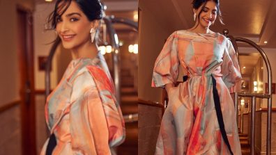 Fashion Goals: Sonam Kapoor Turns Princess In Digital Print Satin Gown With Statement Earrings