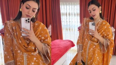 Get Ready This Diwali Like Hansika Motwani In Orange Kurta Set Of Rs. 10,900