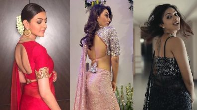 Get That Extra Glam Like Kajal Aggarwal, Hansika Motwani, And Amala Paul In Blouse Back Designs