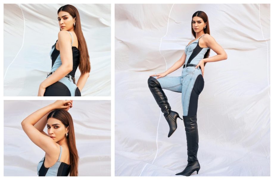 In Photos: Kriti Sanon’s bicolour denim corset outfit is high fashion gem 859912