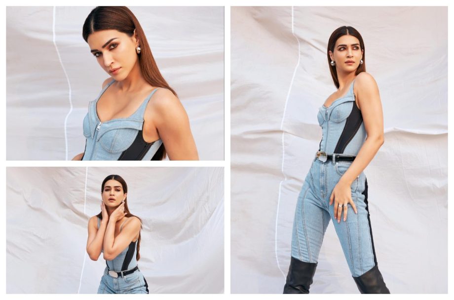 In Photos: Kriti Sanon’s bicolour denim corset outfit is high fashion gem 859911