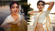 In Photos: Priya Varrier Looks Sizzling In Traditional White Saree As She Poses Inside Lake 861704