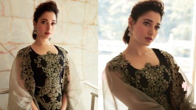 In Photos: Tamannaah Bhatia turns muse in black embellished ethnic gown