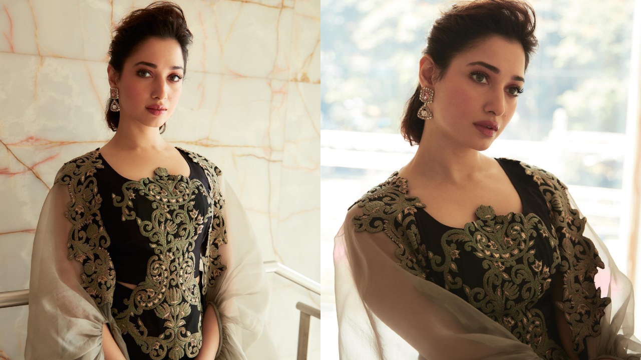 In Photos: Tamannaah Bhatia turns muse in black embellished ethnic gown 864505