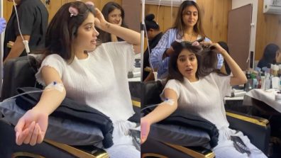 Janhvi Kapoor gets IV therapy inside her vanity van, video viral