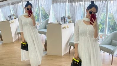 Jannat Zubair cuts it chic in chikankari salwar suit & expensive handbag, see photos