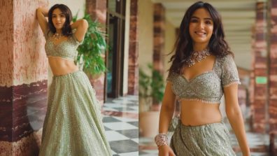 Jasmine Bhasin turns muse in mint green embellished lehenga choli [Watch]