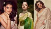 Kajal Aggarwal, Rashmika Mandanna, & Samantha Ruth Prabhu: Glam Up Your Saree With Diamond Necklace