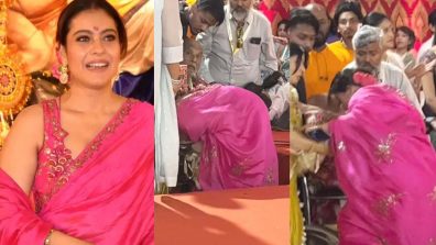 Kajol falls from stage, drops her phone at Durga Puja pandal