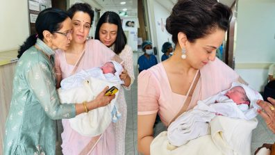 Kangana Ranaut becomes aunt, gets emotional as she holds her new-born nephew